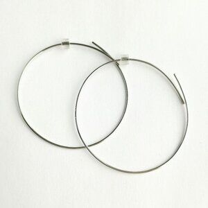 NEW sterling silver fine hoop earrings